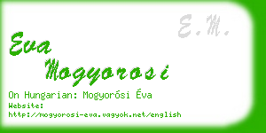 eva mogyorosi business card