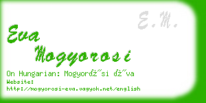 eva mogyorosi business card